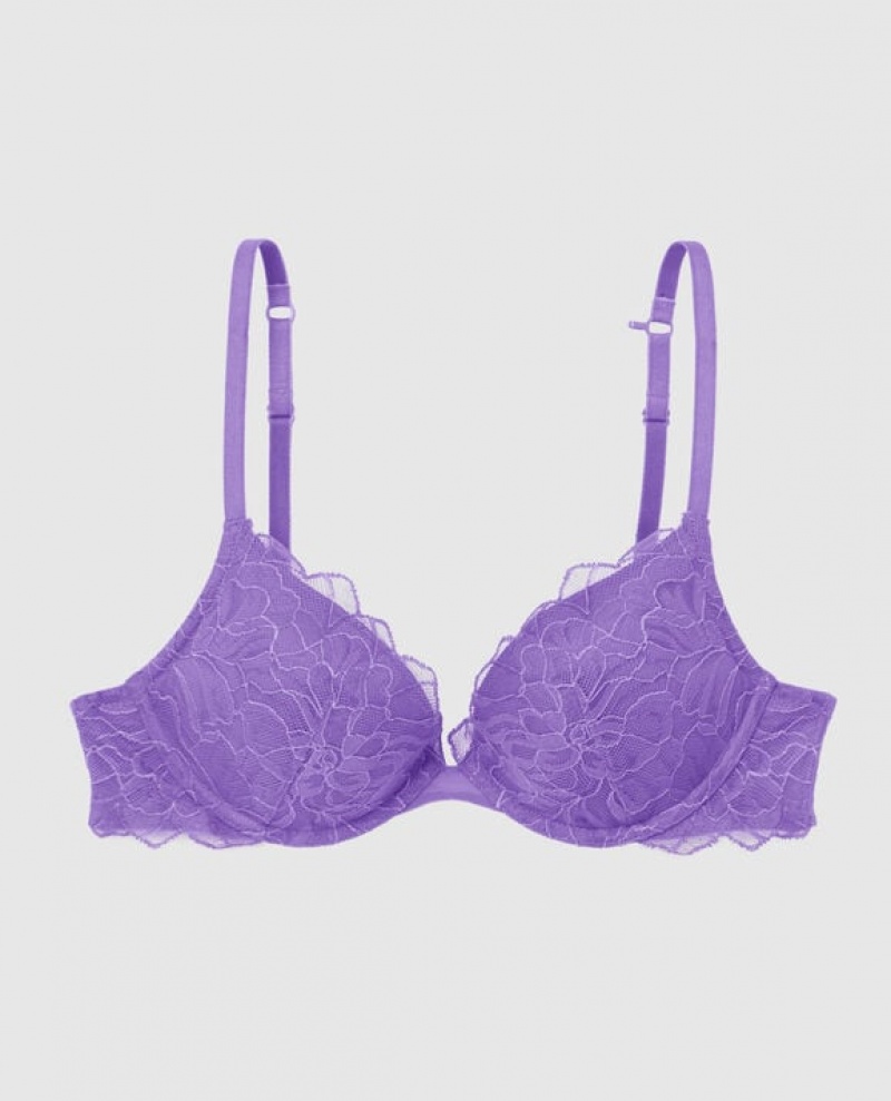 Women\'s La Senza Push Up Plunge Bras Flower | guHLtNmi