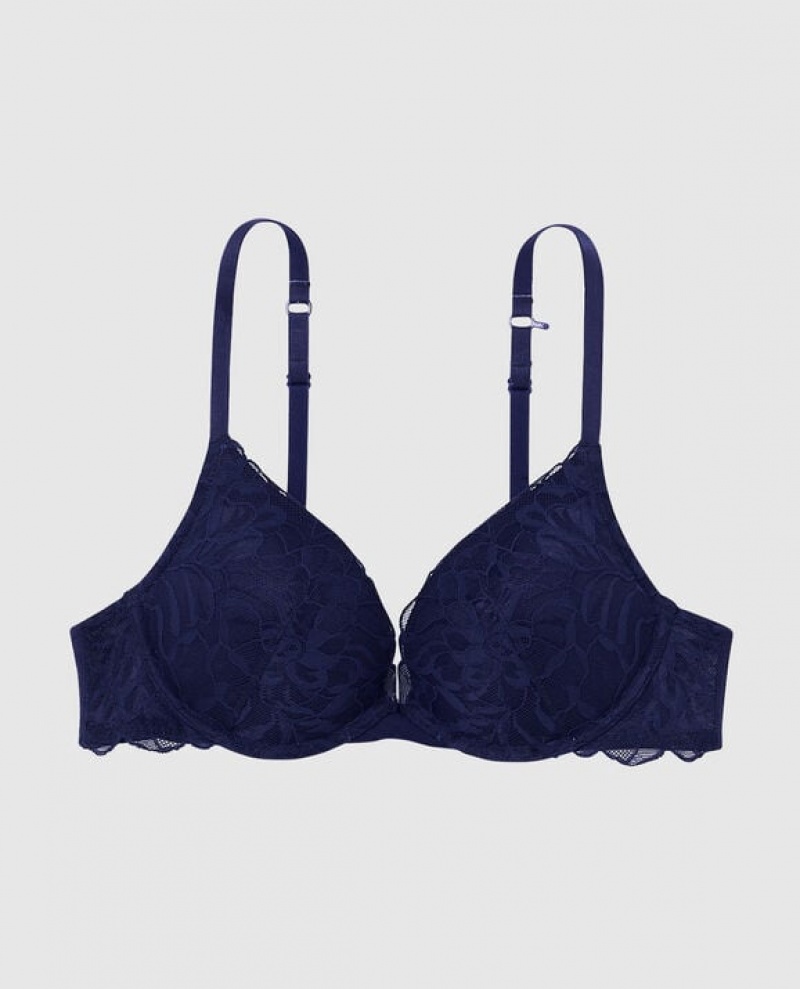 Women\'s La Senza Push Up Plunge Bras Ocean Cavern | fmsC9N2B