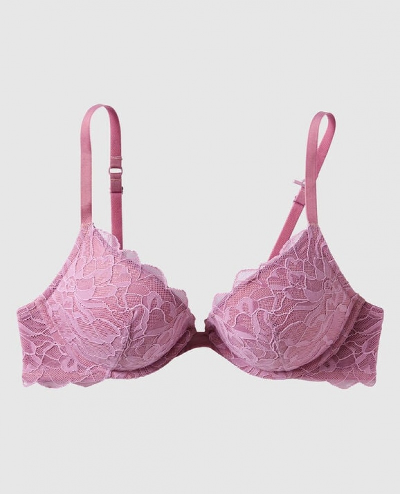 Women\'s La Senza Push Up Plunge Bras Rosecrush | g7ja4OLQ