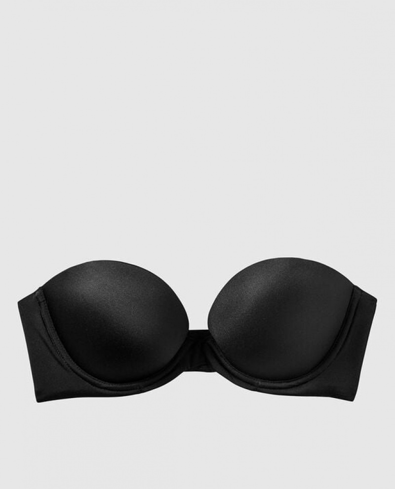 Women\'s La Senza Strapless Push Up Bras Black | h6kpkWSi