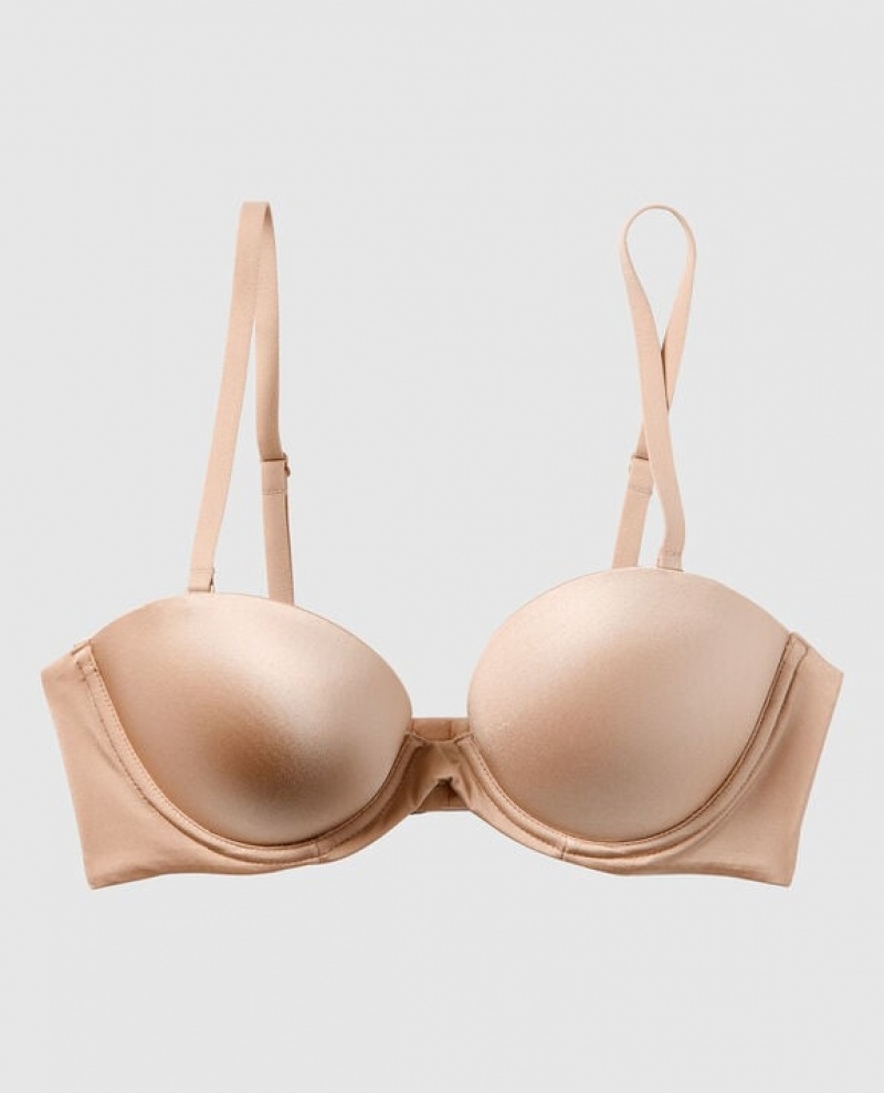 Women's La Senza Strapless Push Up Bras Rosetan | CRxYxrbO