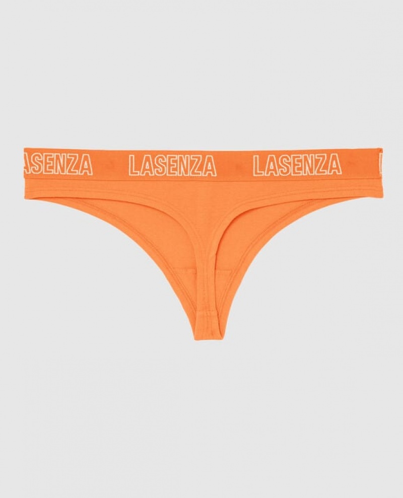 Women's La Senza Thong Panty Underwear Apricot | 1z52UNOx