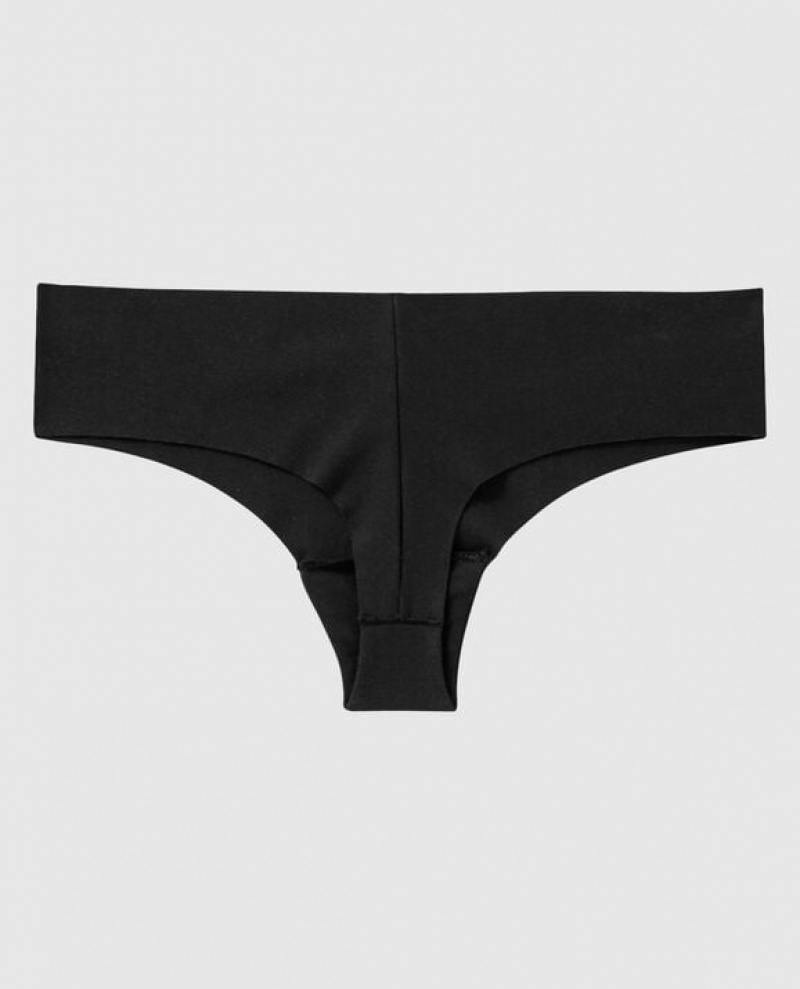 Women's La Senza Thong Panty Underwear Black | hWHmgAjo