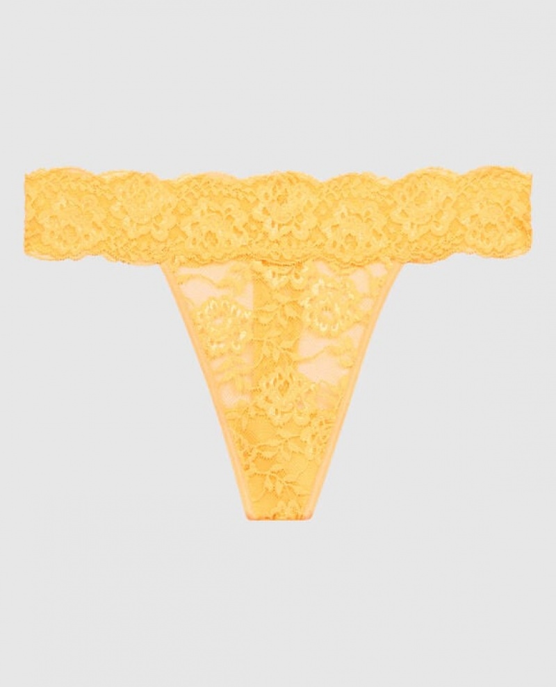 Women\'s La Senza Thong Panty Underwear Cream | exZvUmvD