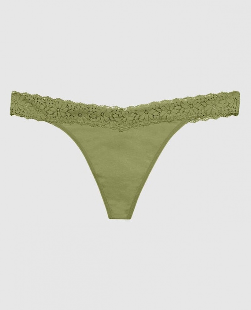 Women\'s La Senza Thong Panty Underwear Fern | CYkjdSN1