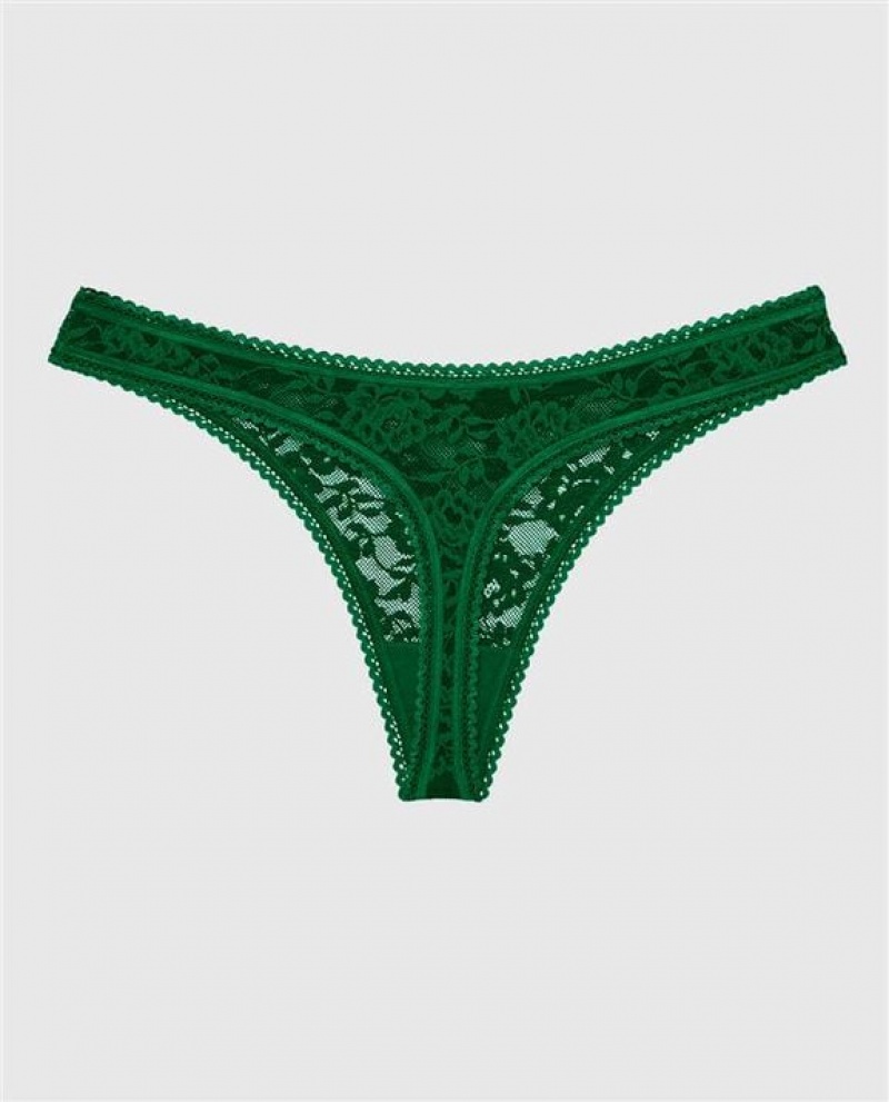 Women's La Senza Thong Panty Underwear Green | wg5AQ5Cx