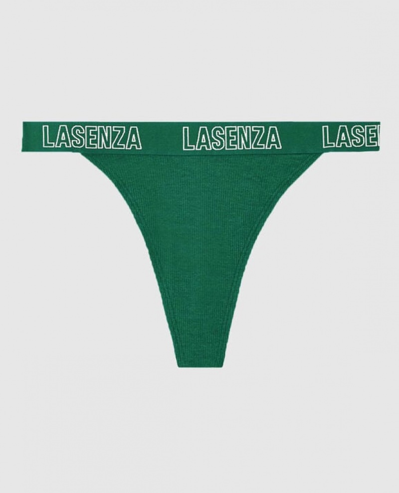 Women\'s La Senza Thong Panty Underwear Green | J6eYEIW2