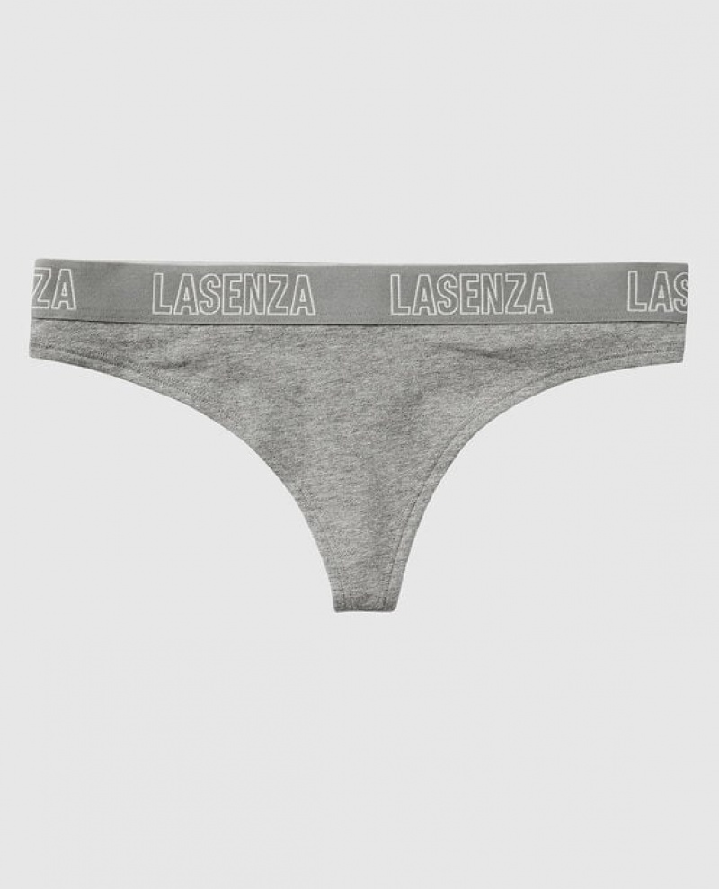 Women\'s La Senza Thong Panty Underwear Grey | 69KG0Jw1