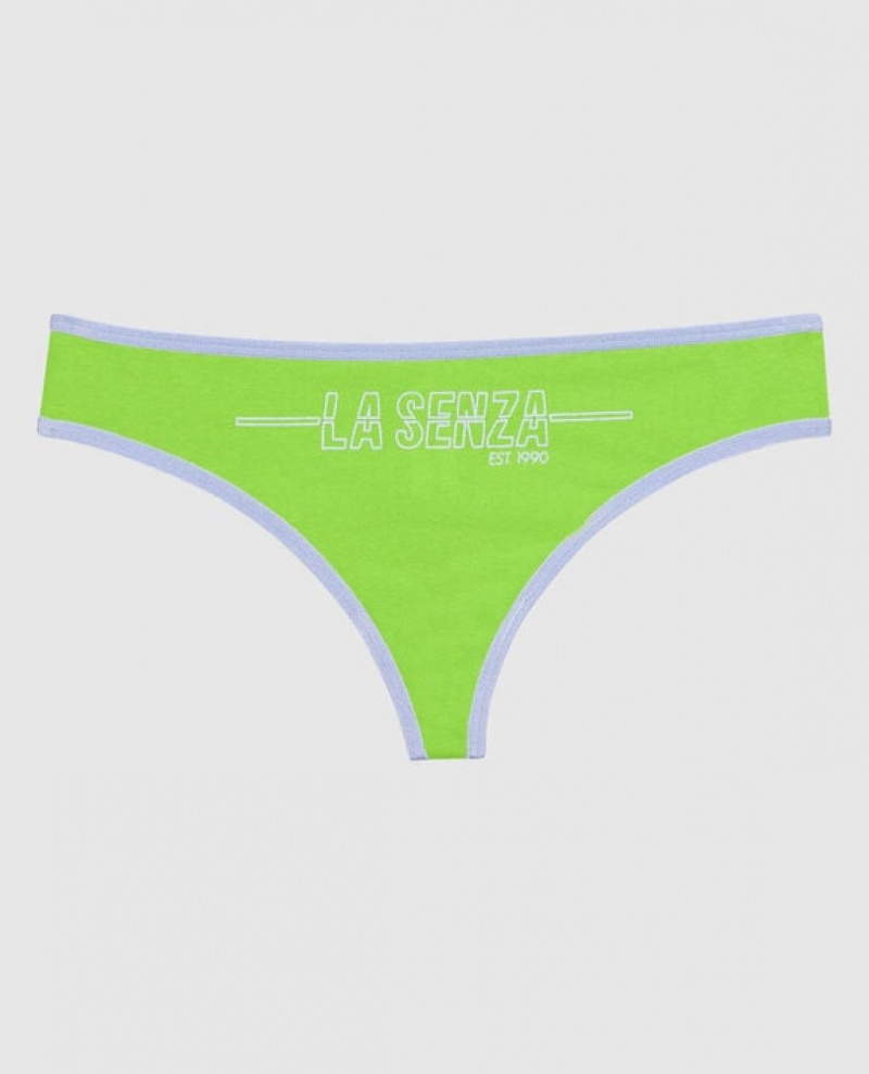 Women\'s La Senza Thong Panty Underwear Light Green | g4vQvD7n