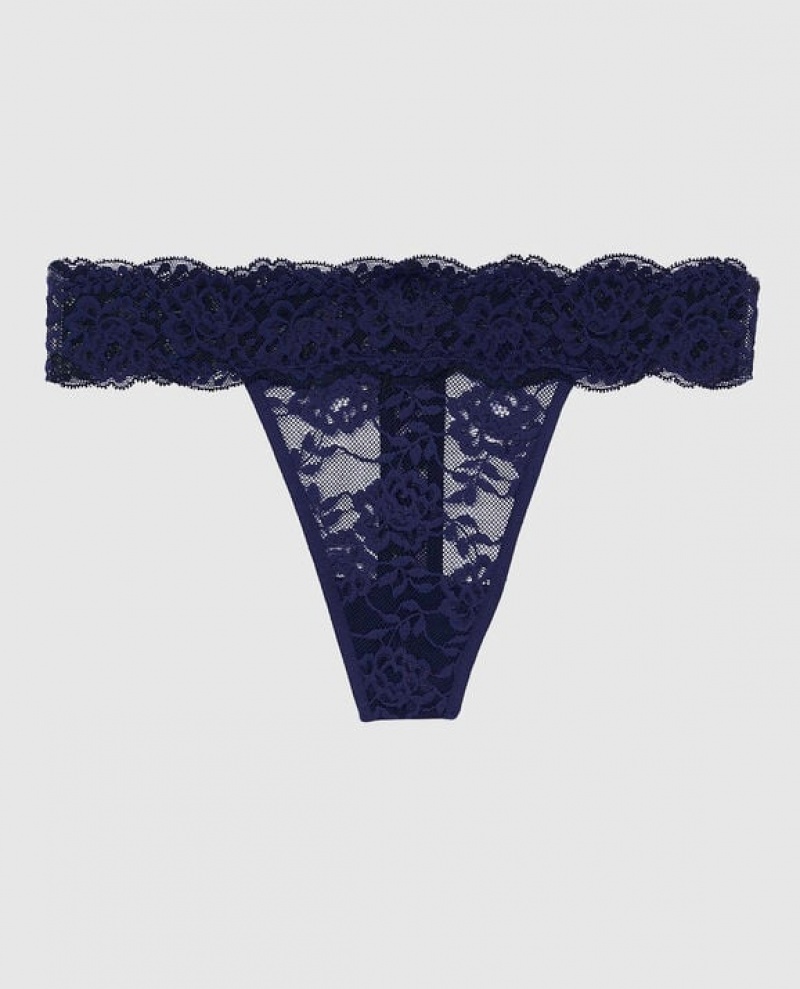 Women\'s La Senza Thong Panty Underwear Ocean Cavern | un0auP31