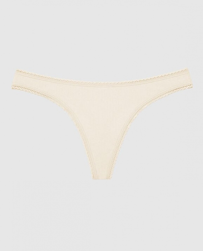 Women\'s La Senza Thong Panty Underwear Pearl | yQybEqmG