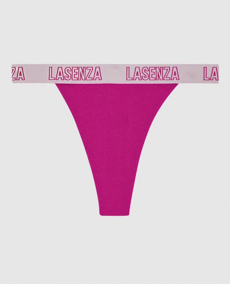 Women\'s La Senza Thong Panty Underwear Pink | 1sglamY2