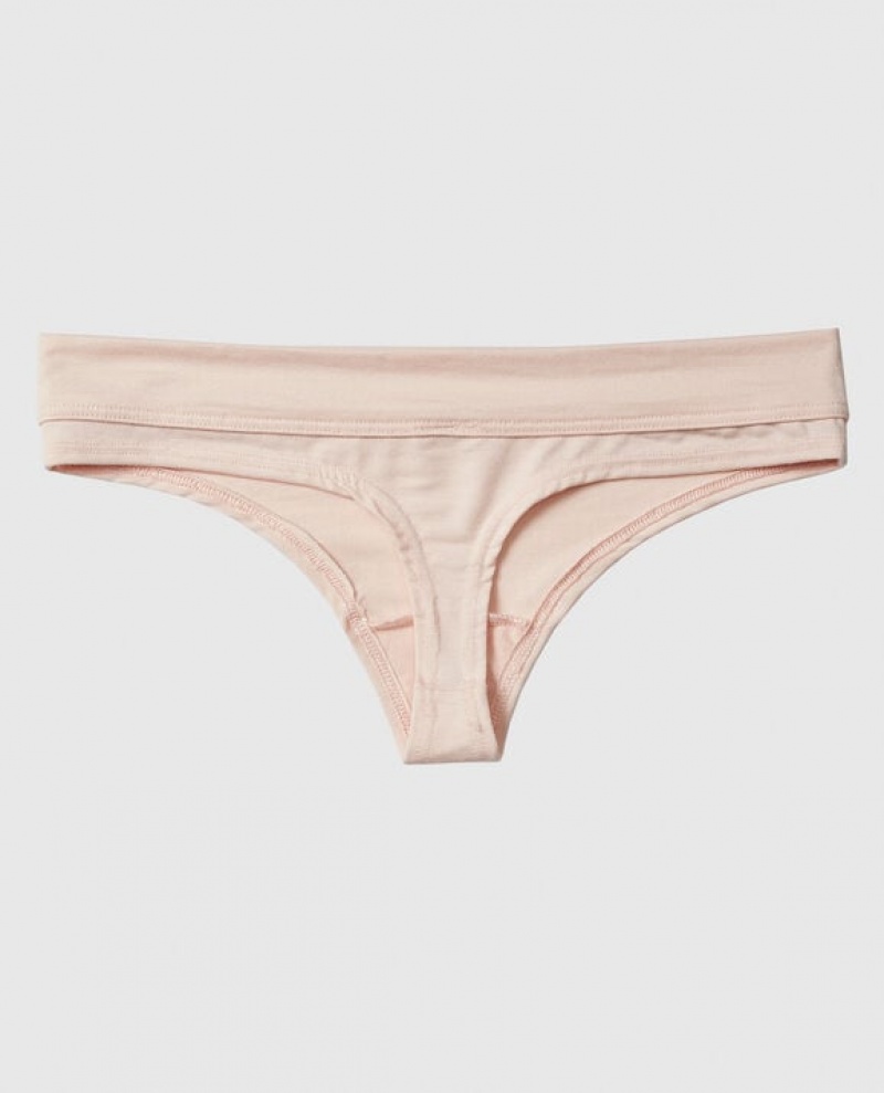 Women's La Senza Thong Panty Underwear Pink | nRdoRzyd