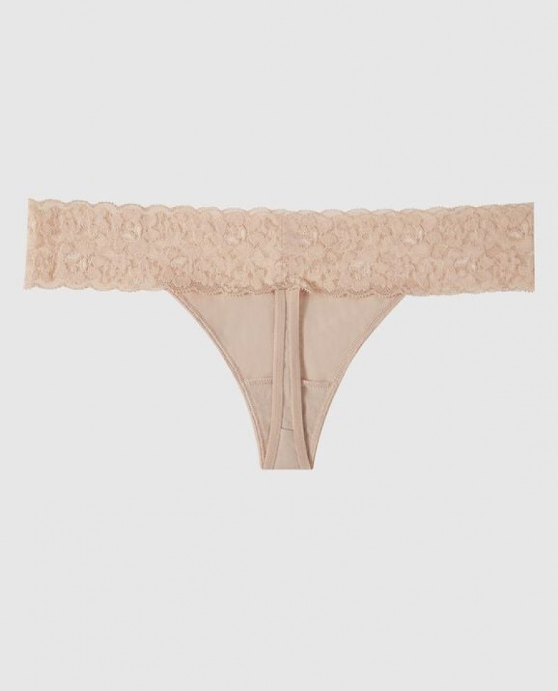 Women's La Senza Thong Panty Underwear Rosetan | yTlt0Dzx