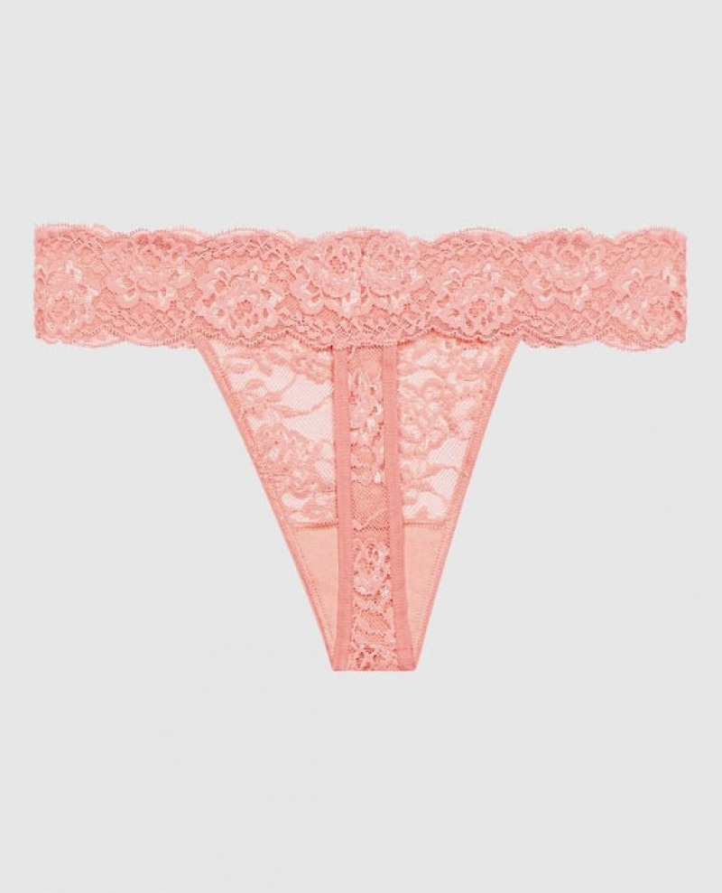 Women's La Senza Thong Panty Underwear Strawberry Ice | sGXgP09r